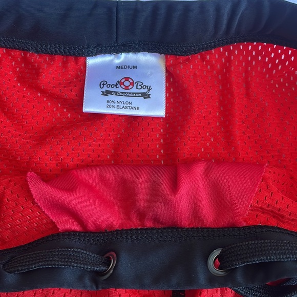Red Pool Boy Swim Brief Medium - Picture 3 of 4